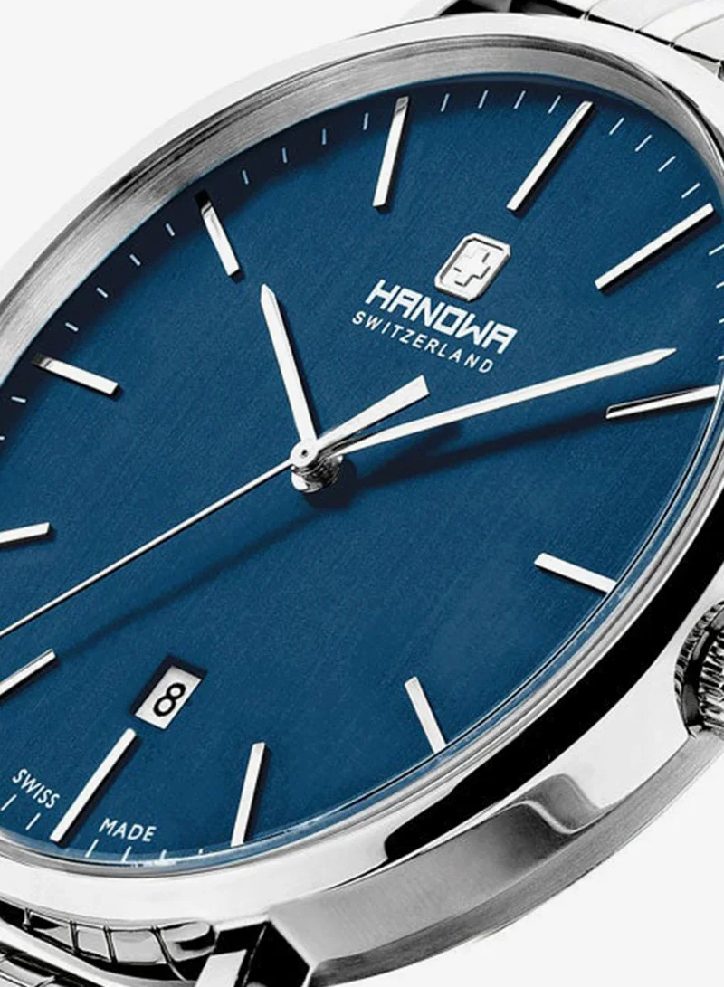 Hanowa  Brisen Blue Dial Silver Stainless Steel Bracelet Analog Watch for Men 41mm for Men | Best Price UAE
