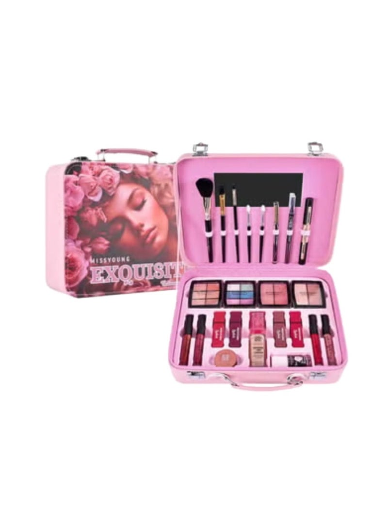 MISS YOUNG EXQUISITE New Makeup Kit – Professional All-in-One Cosmetic Set with Eyeshadow, Blush & Lip Colors - Image 1