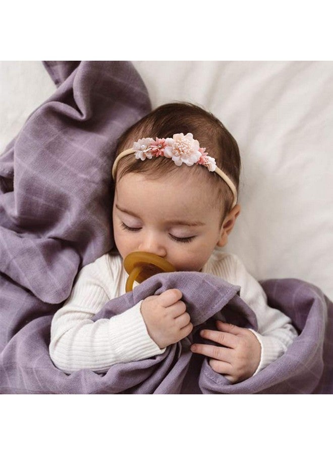 mligril Baby Headbands Set Flower Hair Bows Accessorieselastic Hair Band Crown Floral Wraps Birthday Gifts For Girls Newborn Infant Toddler 3Pcs - Image 2