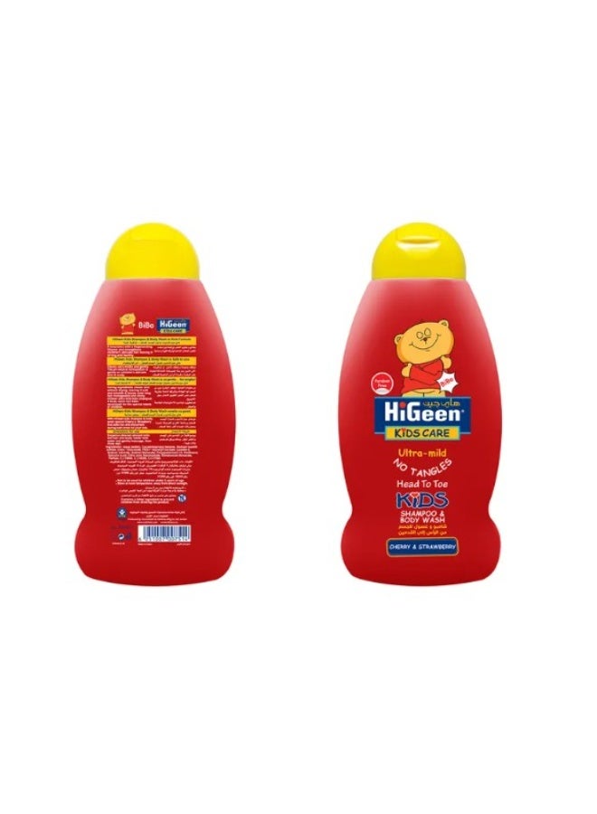HiGeen Kids Shampoo 500ml - Cherry & Strawberry (Bibo) | Gentle, Tear-Free Formula for Soft, Nourished Hair - Image 2
