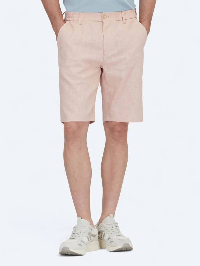 Kip Salmon Weaving Jogging Fit Casual Cotton Blended Bermuda