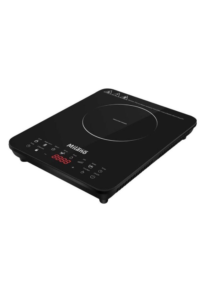 DANUBE HOME Milano 2000W Induction Cooker With Polished Crystal Plate - Black Finish Sensor Touch With 7 Cooking Modes Fast Heating & Energy-Efficient Induction| Compact & Safe Induction - (35X28X7) Cm  - Image 3