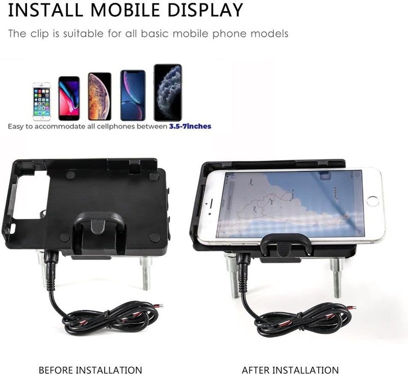 QASULER Motorcycle Phone Holder for Tenere 700 - Image 2