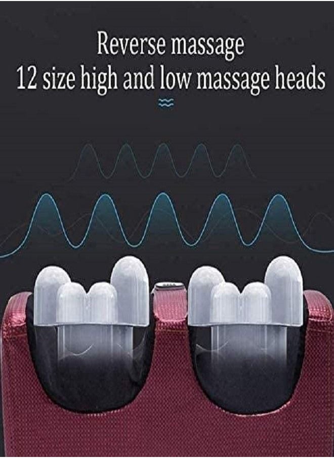 Generic - Foot Massager with Heat Foot Massage Machine Shiatsu Foot Massage Foot Sole Electric Foot Massager with Heat Deep Kneading Shiatsu Foot Massager Machine Red Wine - Image 1