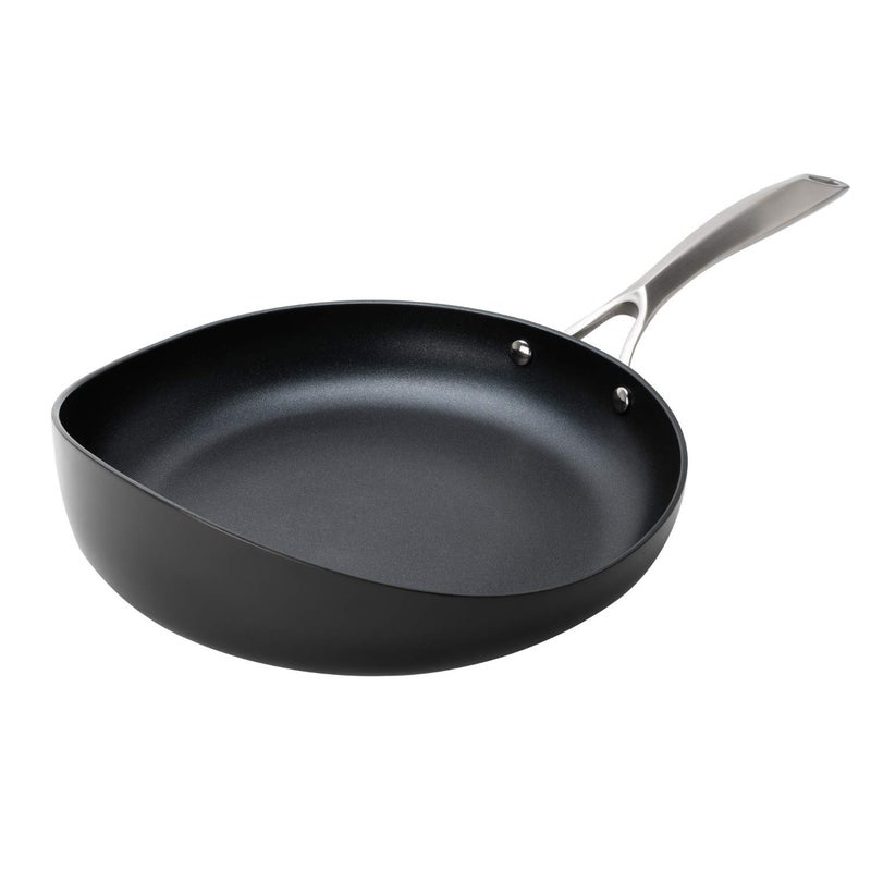 Rad USA 12 Radical Pan Nonstick Frying  Saute Pan Skillet With Stainless Steel Handle for Gas Induction Electric Cooktops HardAnodized Dishwasher Safe Oven safe SGS  NSF Certified PFOAfree