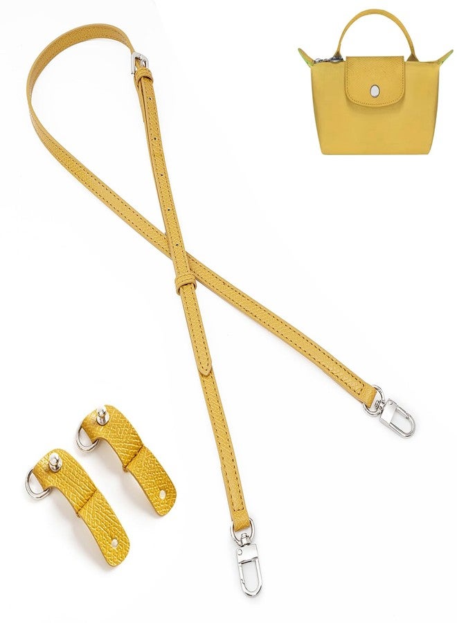 KOMHPS Purse Straps Replacement, Leather Handbag Crossbody Shoulder Strap Kit Adjustable for Mini Longcamp Tote Bag Women - Image 1