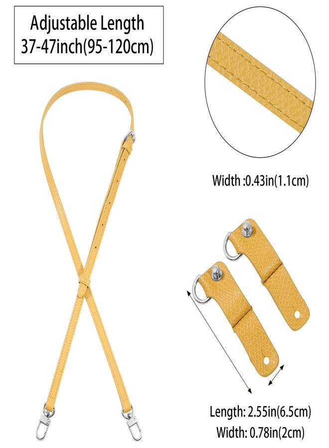 KOMHPS Purse Straps Replacement, Leather Handbag Crossbody Shoulder Strap Kit Adjustable for Mini Longcamp Tote Bag Women - Image 2