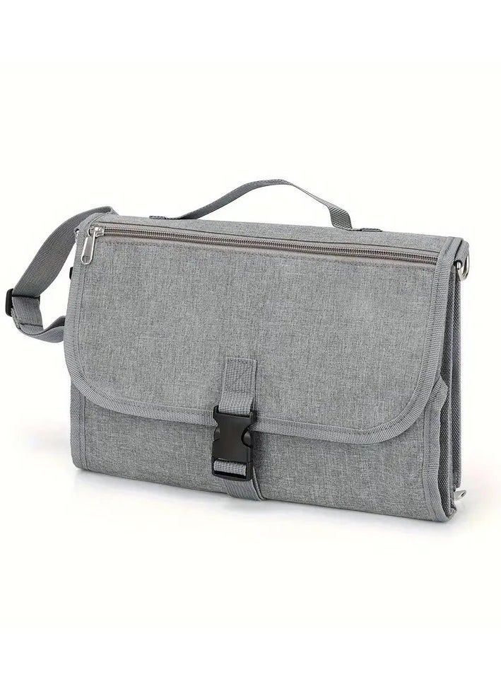 Little tots Portable Diaper Changing Pad - Baby Changing Pad & Diaper Changer Travel Bag, Smart Design Baby Changing Mat, Portable Changing Pad for Baby - Baby Changing Station, Grey  - Image 5