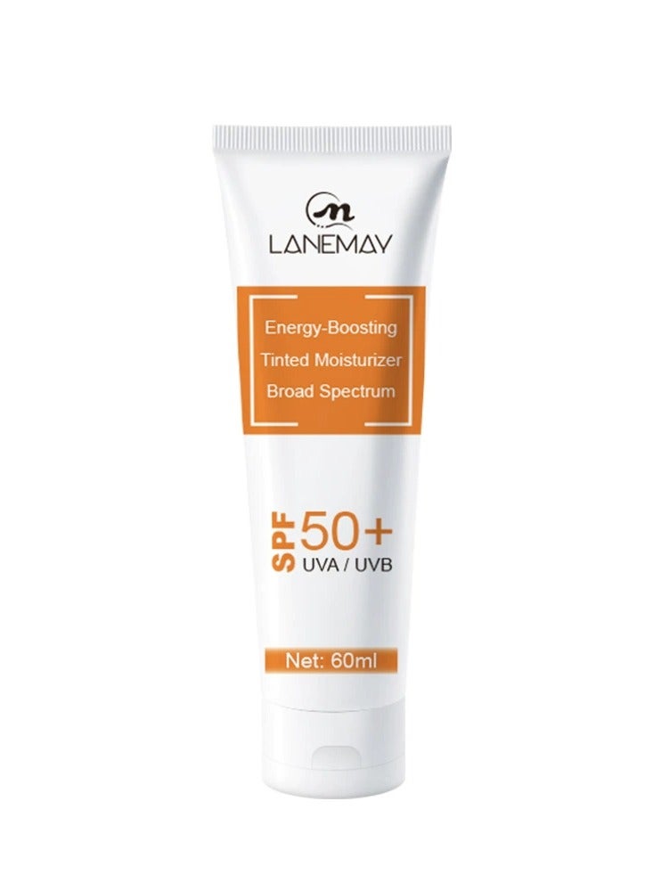 LANEMAY Sweat Resistant Sunscreen SPF50 – Lightweight Gentle Hydrating Brightening Cream, Concealing & Isolation Formula - Image 2