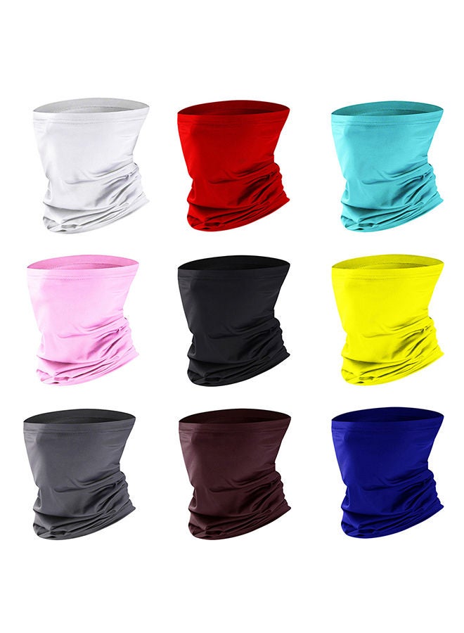 NIBEMINENT Unisex Solid Color Breathable Anti-UV Dust Face Cover Neck Gaiter Cycling Scarf 14.2x12.1x0.8cm  - Image 3