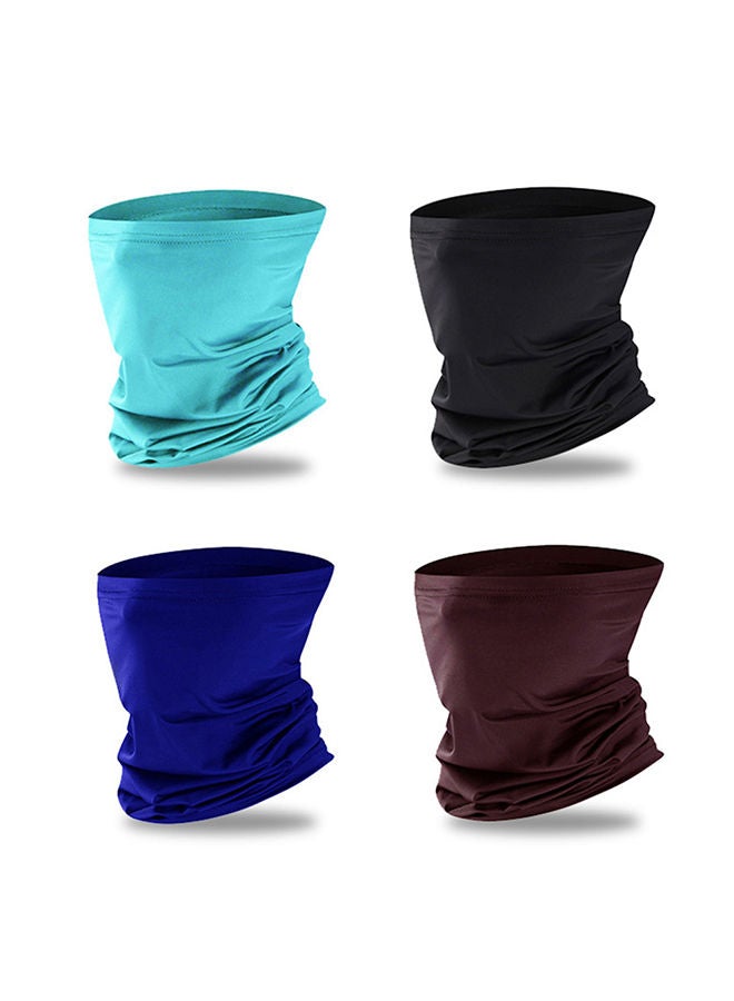 NIBEMINENT Unisex Solid Color Breathable Anti-UV Dust Face Cover Neck Gaiter Cycling Scarf 14.2x12.1x0.8cm  - Image 4