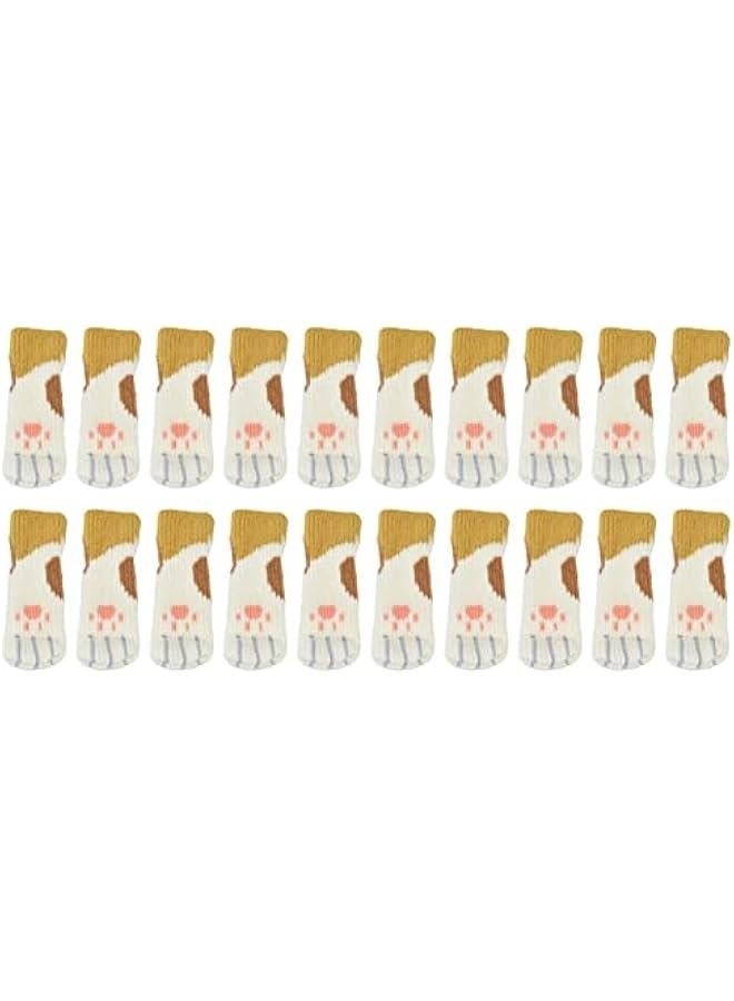 20 PCs Furniture Leg Socks, High Elastic Knitted Chair Leg Floor Protectors, Chair Leg Floor Protectors for Easy Movement and Noise Reducing(Camouflage) - Image 1