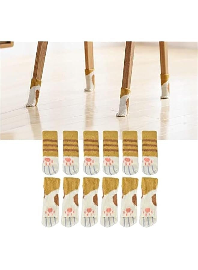20 PCs Furniture Leg Socks, High Elastic Knitted Chair Leg Floor Protectors, Chair Leg Floor Protectors for Easy Movement and Noise Reducing(Camouflage) - Image 3