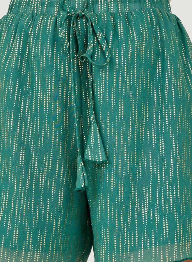 Styli Foil Print High Rise Shorts  - Image 3
