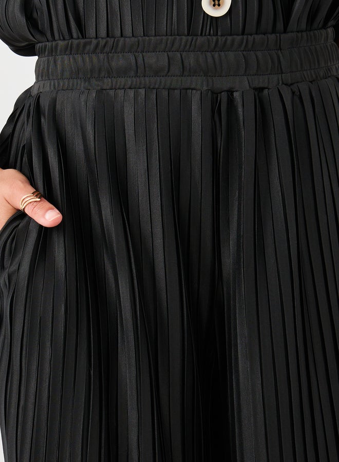 Styli Styli Pleated Elasticated Waistband Wide Leg Pants  - Image 3