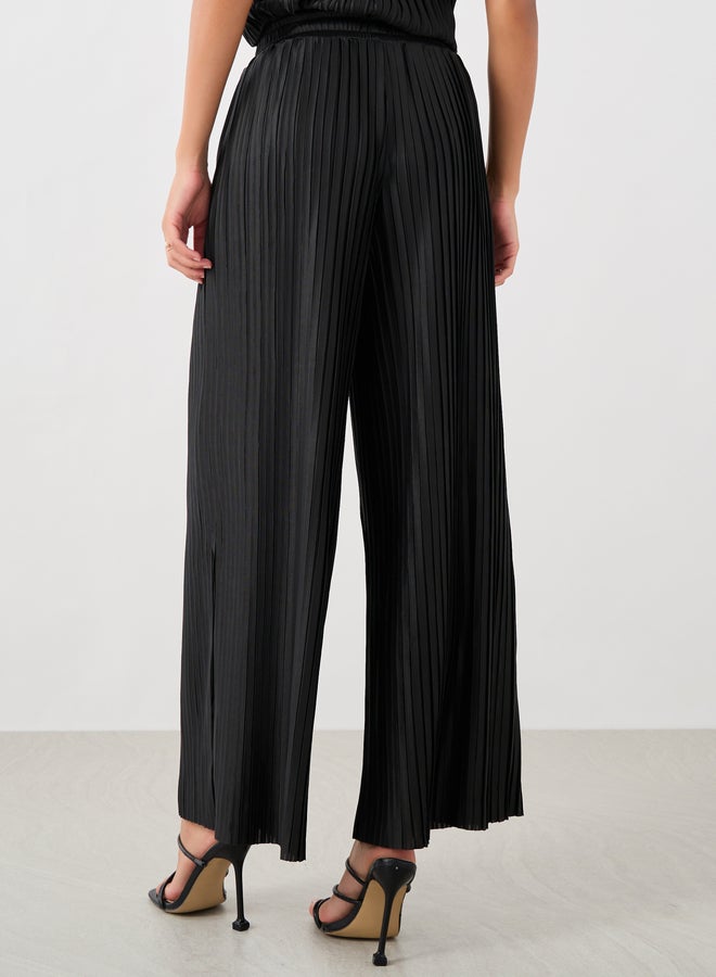 Styli Styli Pleated Elasticated Waistband Wide Leg Pants  - Image 4