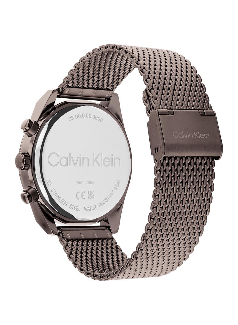 CALVIN KLEIN ساعة يد رجالية من الستانلس ستيل بعقارب دائرية الشكل 25200361 - 44 ملم - Image 3