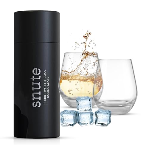 Snute Old Fashioned Crystal Whiskey Glasses- Bourbon, Scotch, Lowball Heavy Base Liquor Glasses for Drinking Whiskey, Bourbon & Scotch - Gift for Whiskey Lovers (Set of 2) - Image 1