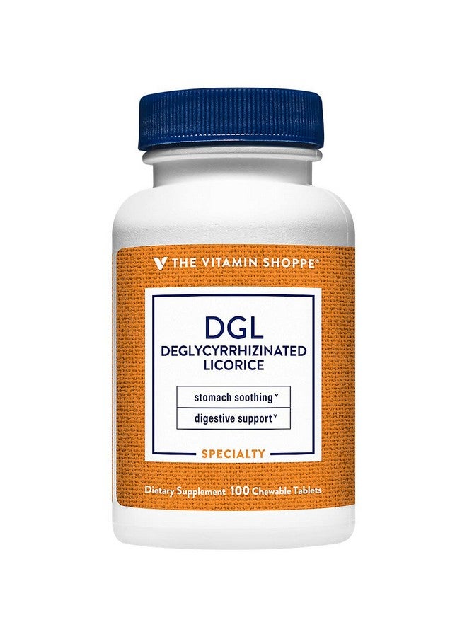 The Vitamin Shoppe DGL (Deglycyrrhizinated Licorice) 760MG, Stomach Soothing Herbal Supplement (100 Chewable Tablets) - Image 1