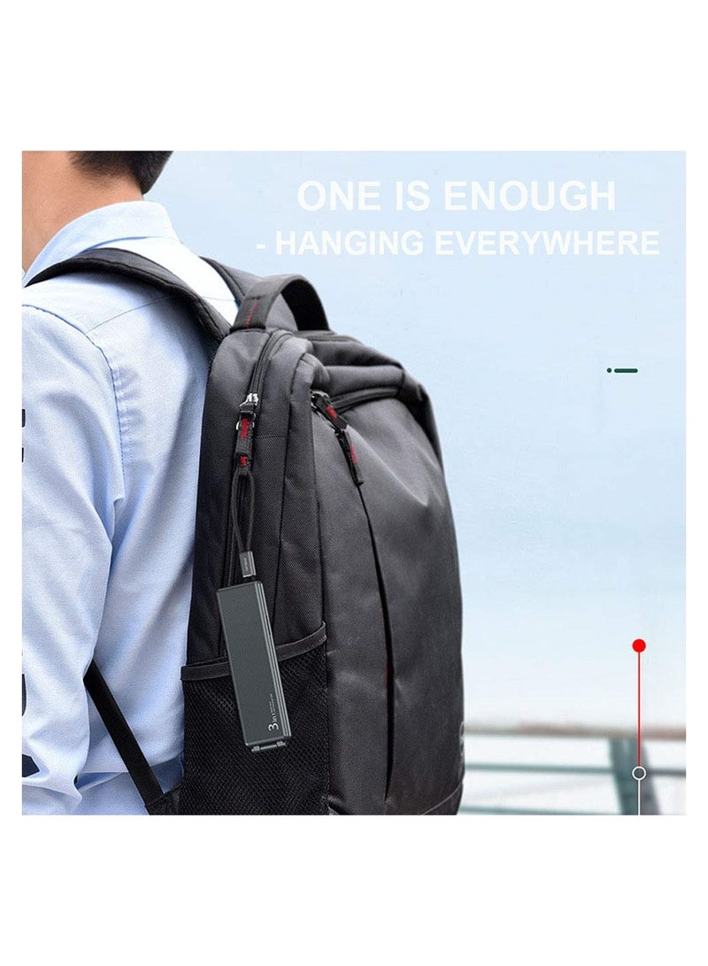 SYOSI Multi Charging Cable 3 in 1 Data Cable, Multi Charging Cable Magic Box, 3 in 1 Portable Nylon Braided Charge Cable Fast Charging Cord Compatible with Micro USB/Type-C/i-Products Devices, Grey - Image 2