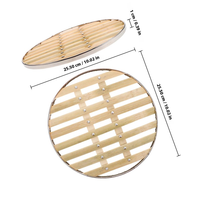 Stainless Steel Steamer Mat 25cm Round Non Stick Reusable Liner For Dumplings Vegetables - Image 3