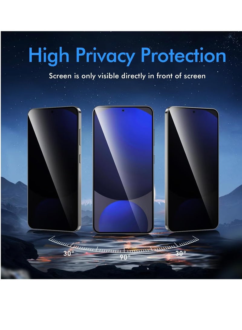 JAJEEK Tempered Glass Screen Protector for Samsung Galaxy S24 FE – [Pack of 2] Anti-Spy Privacy Screen Protector, 9H Hardness Tempered Glass Film, Bubble-Free Privacy Protection for S24FE - Image 2