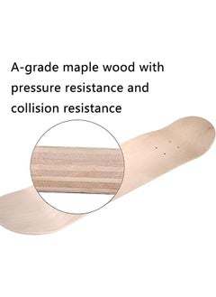 Arabest Skateboard Complete Standard Skateboard Beginner Children Teenagers Adults Boys Girls with PU Wheels Skateboard 7-layer Maple Double Kick Concave Skateboard 80 * 20 cm  - Image 5