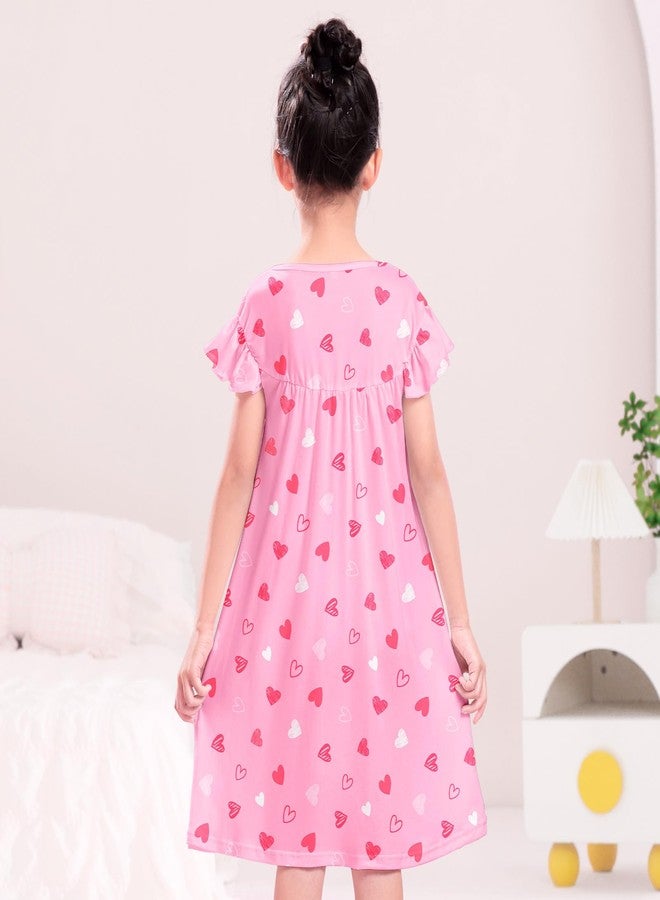 ICOSY Matching Doll & Girls Nightgowns Clothes Girls Pajamas Sleepwear Outfit for Kids and 18" Girl Doll - Image 3