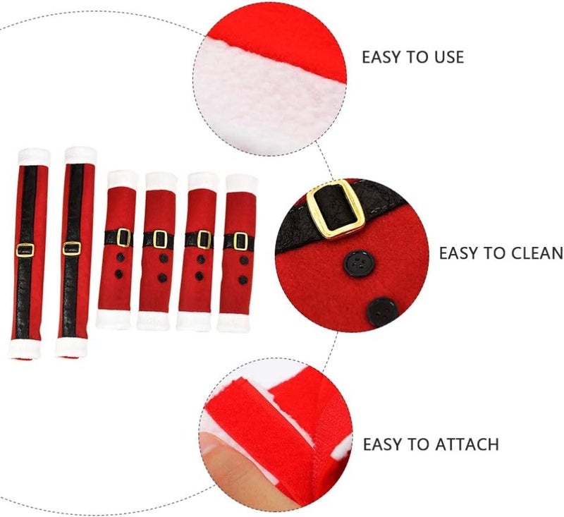 cheekyglo 6Pcs Christmas Refrigerator Handle Cover Gnome Kitchen Appliance Handle Covers Microwave Oven Fridge Dishwasher Door Handle Covers Protector Kitchen Christmas Decorations - Image 4