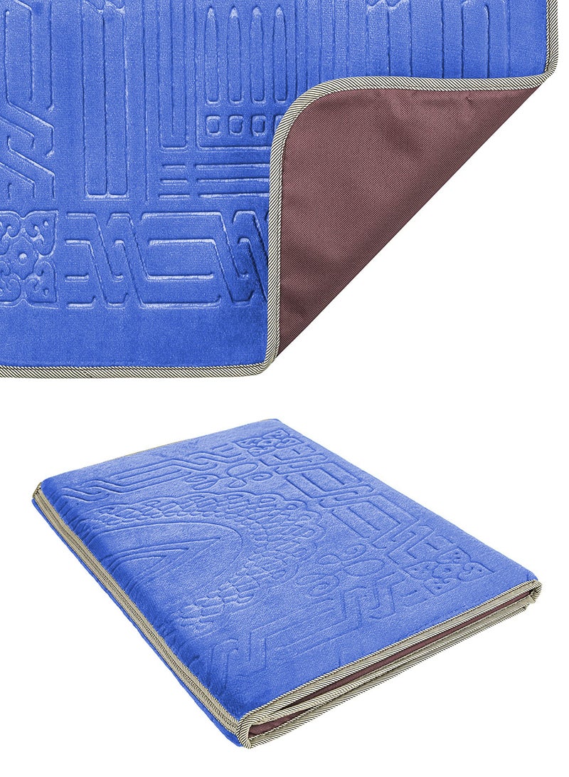 Foldable Islamic Praying Mat with Back Rest Prayer Rug with Carrying Bag Portable Cushioned Prayer Rug for Salah Size 110 X 53 Cm - Image 3