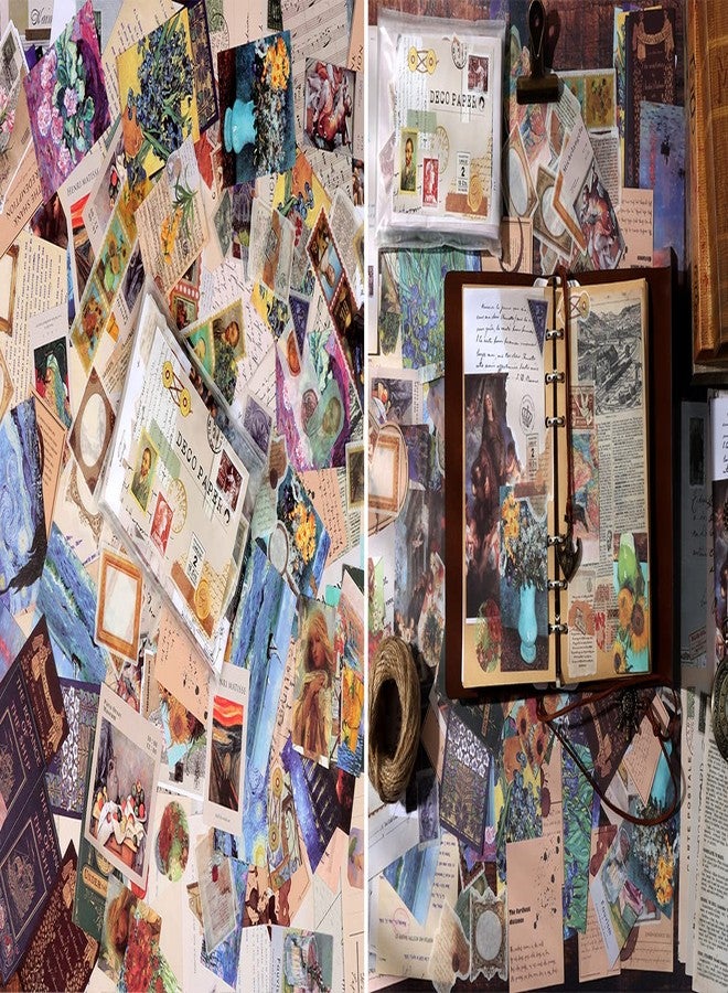 Draupnir 200pcs Vintage Junk Journal Supplies,Scrapbook Supplies Scrapbooking Paper and Stickers Ephemera for Art Aesthetic Journaling Kit Collage(Art) - Image 5