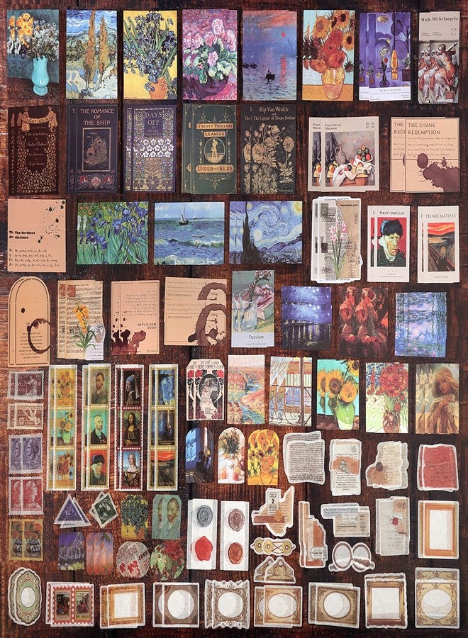 Draupnir 200pcs Vintage Junk Journal Supplies,Scrapbook Supplies Scrapbooking Paper and Stickers Ephemera for Art Aesthetic Journaling Kit Collage(Art) - Image 4