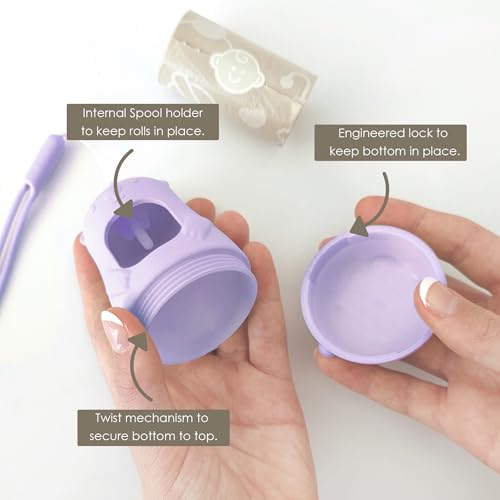 Moodie Disposable Diaper Bags Dispenser COMBO PACK |105 LAVENDER SCENTED Baby Poop Bags TOTAL & 1 Diaper Disposal Bag Dispenser | Dirty Diaper Trash Bags on the Go - Image 3
