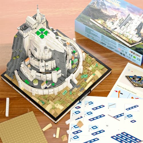 TOY PLAYER مجموعة كتل بناء قلعة ميني مع إضاءة، متوافقة مع ليغو آيديا، مجموعة بناء STEM لمدينة اللورد لمحبي الأفلام البالغين، هدية عيد الميلاد أو عيد الميلاد للأطفال الأولاد من 8-14 سنة 1680 قطعة - Image 5