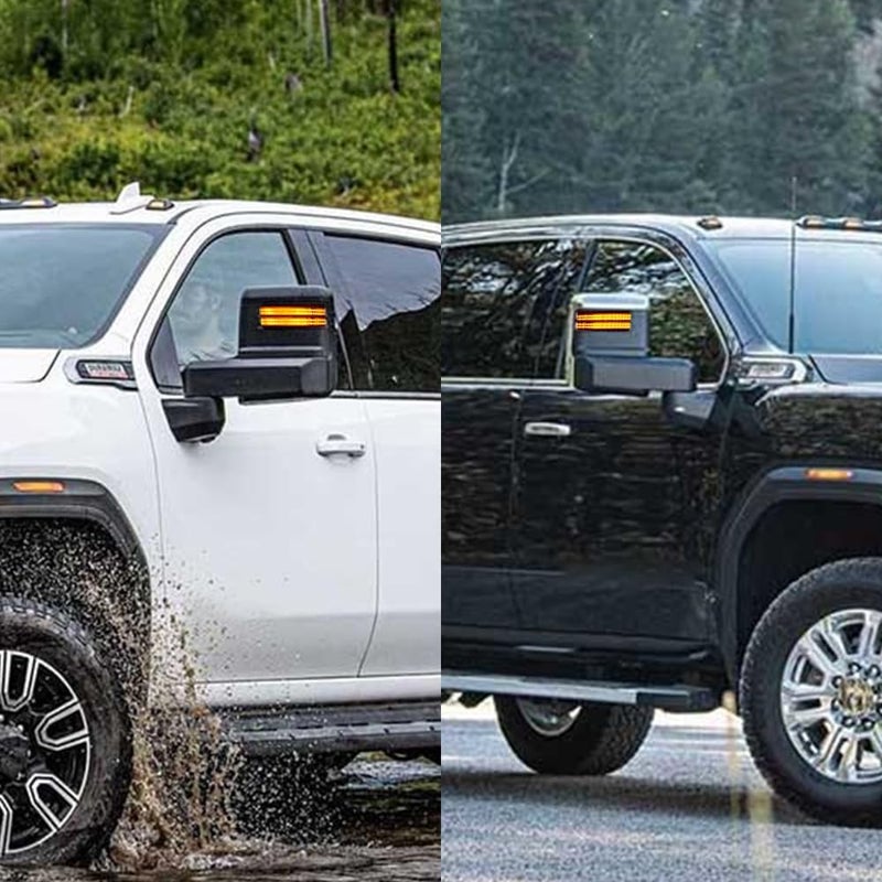 ROCCS Flash Yellow Full LED Side Tow Mirror Marker Light fit for 3rd Generation Chevy Silverado / 4th Generation GMC Sierra 2014–2019 OEM ONLY, Smoke Lens - Image 4