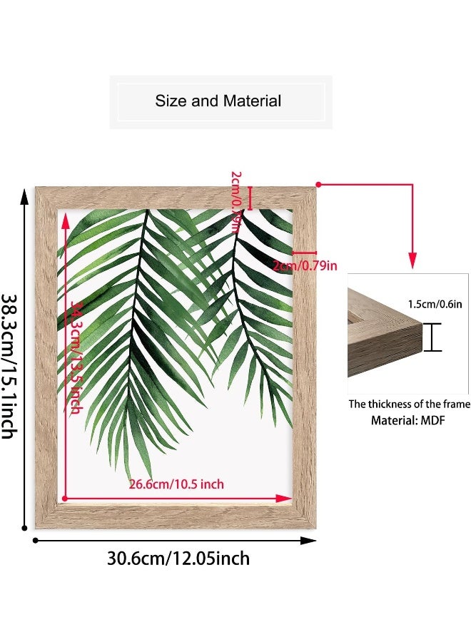 Home Trove Hoozgee Framed Botanical Wall Art Prints Set Of 6 Tropical Leaves Canvas Decor  - Image 5