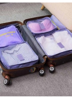 TRAVEL 6 Piece Travel Organizer Set - Large Capacity, Portable Luggage Packing Cubes for Clothes, Shoes, Underwear - Durable Polyester, Easy Care, Travel Organizers for Packing Luggage  - Image 4