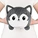 TeeTurtle Original Reversible Big Wolf Plushie Gray Huggable and Soft Sensory Fidget Toy Stuffed Animals That Show Your Mood - Image 2