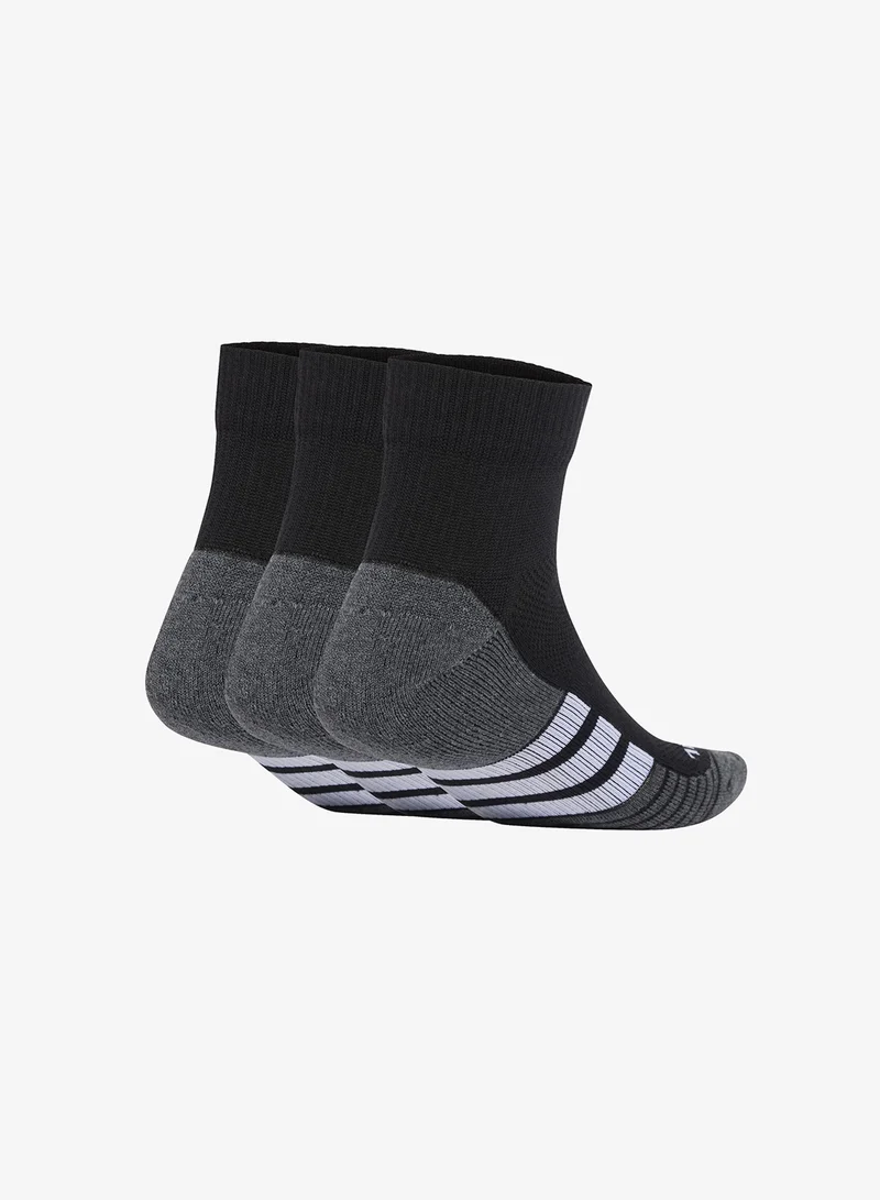 Adidas 3 Pack Performance Climacool Cushioned Quarter Socks