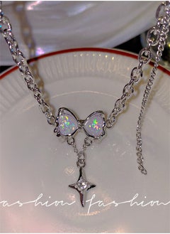Generic Butterfly Bow Pearl Necklace  - Image 2