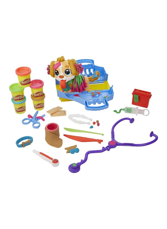 Play-Doh - Kids Care 'N Carry Vet Playset With Toy Dog, Storage, 10 Tools, And 5 Modeling Compound Colours, Non-Toxic for 3 Years And Up - Image 1