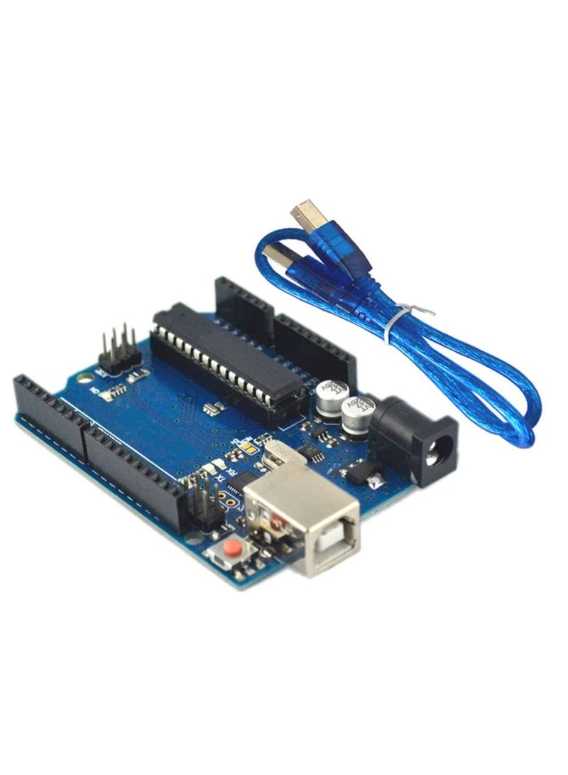 R3 Development Board for Arduino, Microcontroller Based on ATMEGA328P and ATMEGA16U2 with USB OTG Cable, Compatible with Arduino IDE Projects - Image 3