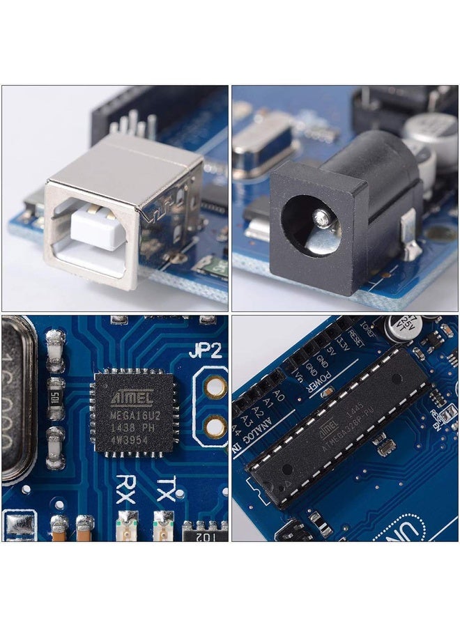 R3 Development Board for Arduino, Microcontroller Based on ATMEGA328P and ATMEGA16U2 with USB OTG Cable, Compatible with Arduino IDE Projects - Image 4