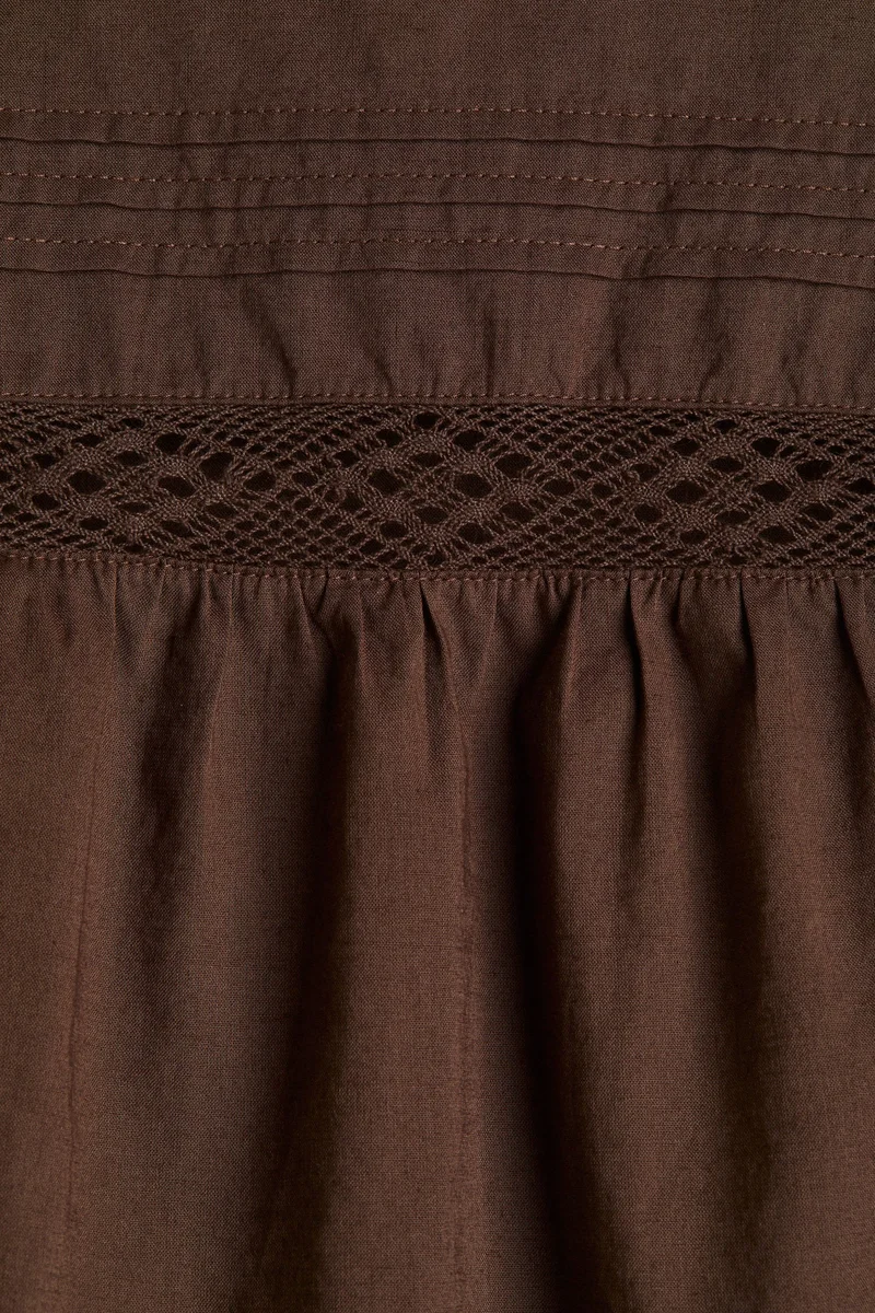 H&M Lace-inset peplum blouse