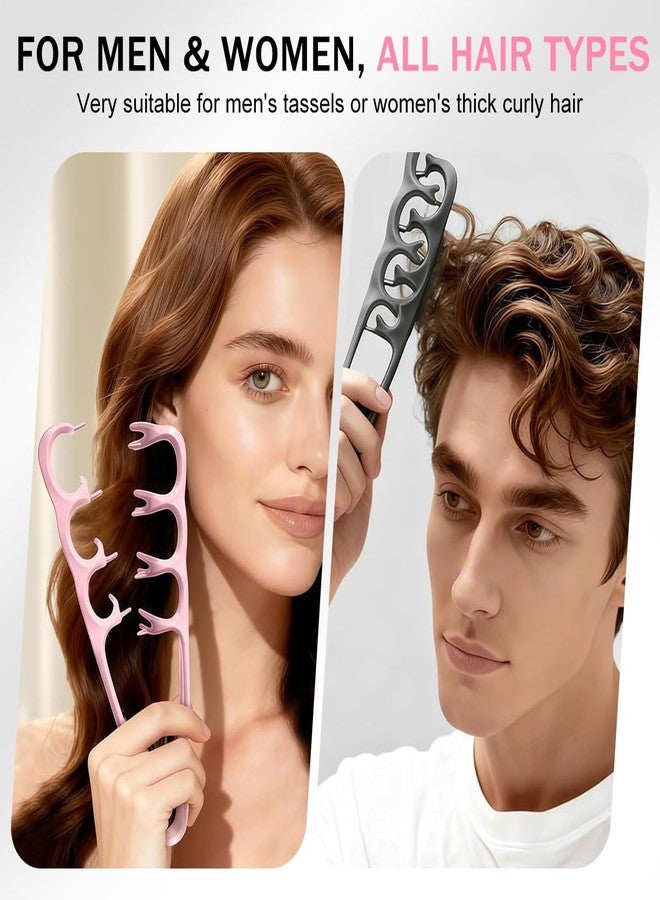 ماي كرييت مشط MAYCREATE® لتكثيف الشعر للرجال والنساء، مشط تصفيف ذو أسنان عريضة لرفع الجذور وإضفاء كثافة فورية، مشط فك تشابك الشعر الناعم والمسطح وتسريحات البومبادور المتدرجة - Image 5