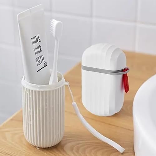 Aseenaa Combo Capsule Shape Plastic Portable Toothbrush Case Holder with Soap Case Holder, Storage Box Container Bathroom Organizer for Travel, Indoor & Outdoor | Set of 4 | Color : Multicolor - Image 5