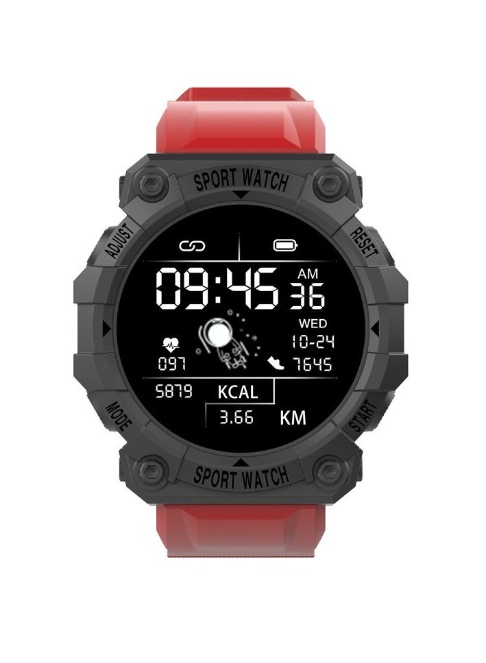 FD68S Smart Watch, Lightweight And Comfortable Touch Screen Display Sports Watch, Waterproof Sleep Monitor Bluetooth Fitness Watch For Kids And Adults, (1pc, Black And Red) - Image 1