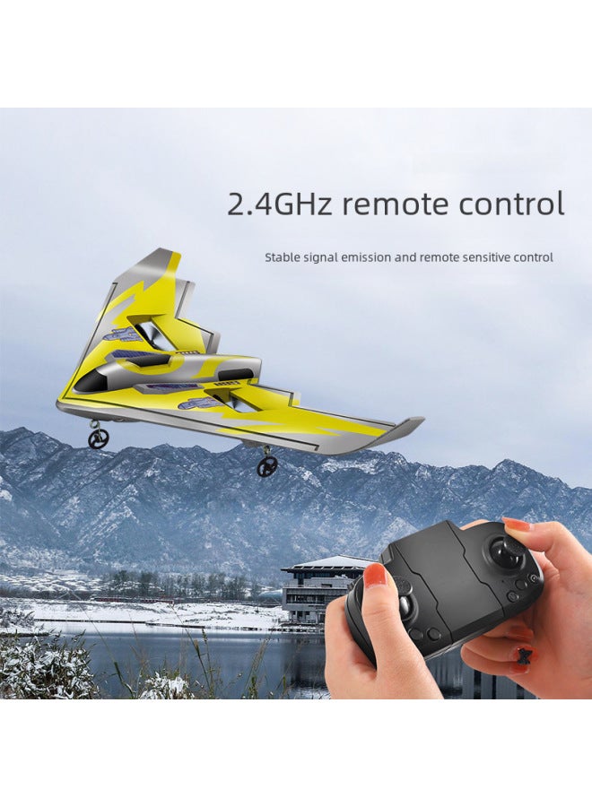Rc Airplane Toy - Large Scale Aircraft Model High Precision Control For Outdoor Flight Experience-Color:Camouflage Blue-Specifications:One Battery  - Image 4