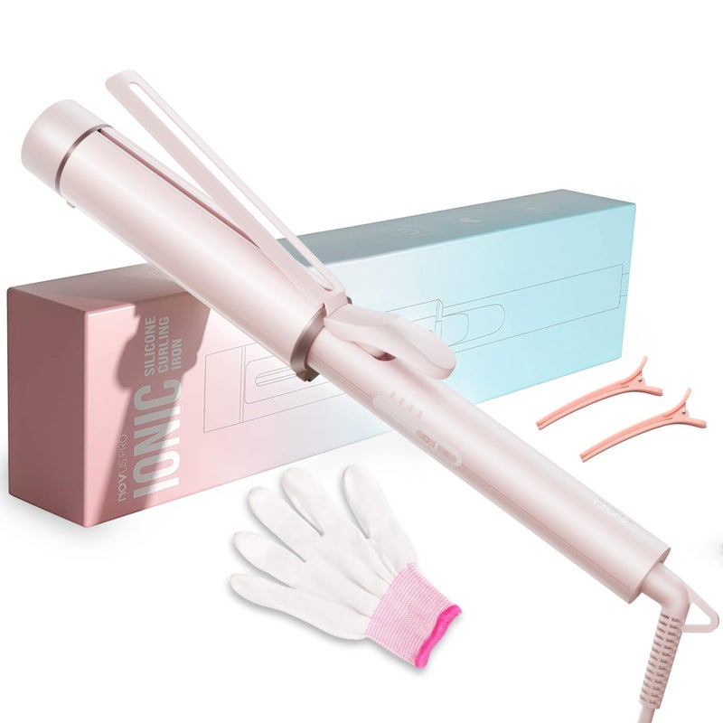 NOVUSPRO 1.5 Inch Extra Large Curling Wand for Long Hair - Ceramic Tourmaline Barrel with 40000000 Negative Ions, Defined Curls and Easy to Use with Temperature Control for All Hair Types - Image 1