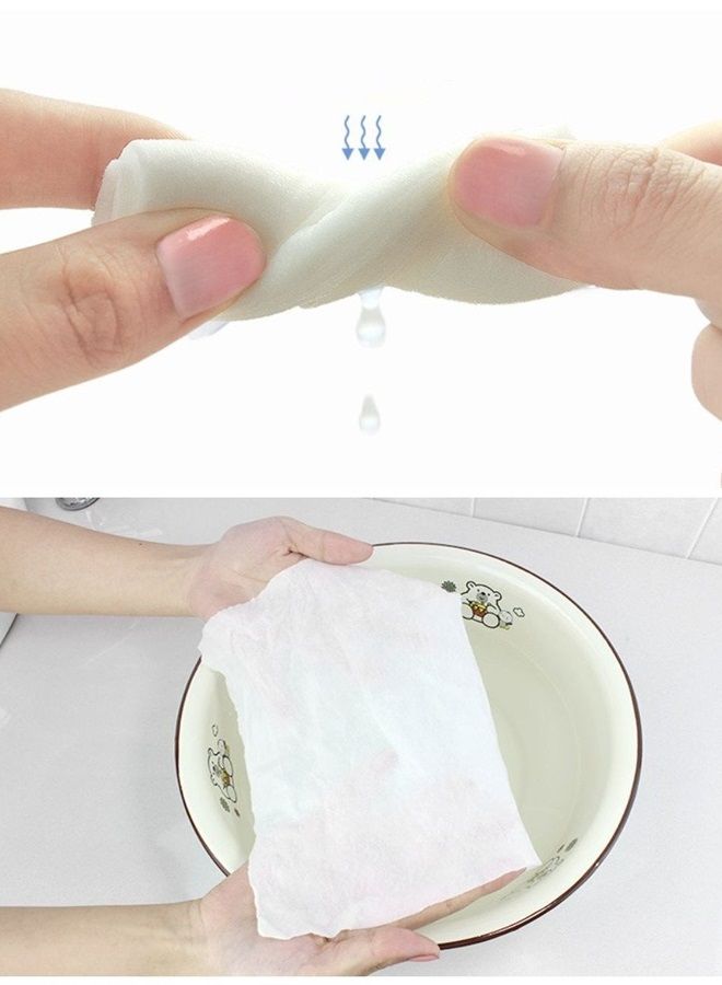 XICHEN 100 pcs Disposable Towel for Washing Face Cotton Pads Cosmetic Cotton 50pcs/ Box of Add 50 Replacement Refill Can be Wet and Dry - Image 5